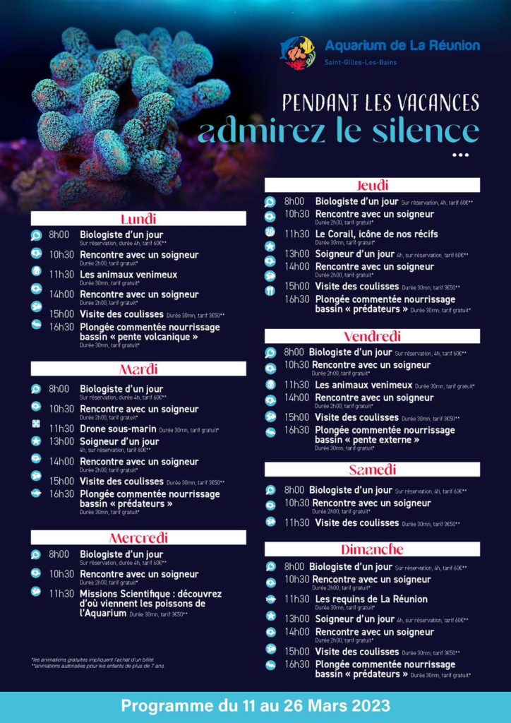 Les vacances à l'Aquarium de La Réunion Site de la Fédération
