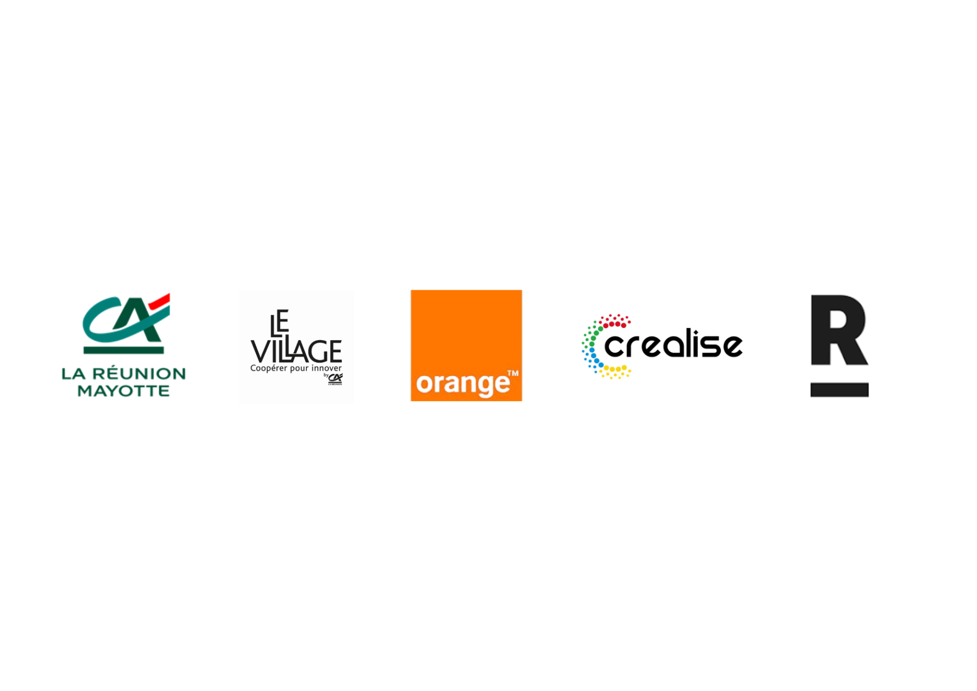 Nos partenaires : Crédit Agricole ; Villa By CA ; Orange ; Crealise ; Réunion Métis